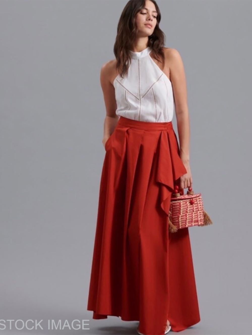 New! | Anne Fontaine | “Piment” Maxi Skirt | Terracotta | 100% Cotton | Size 36